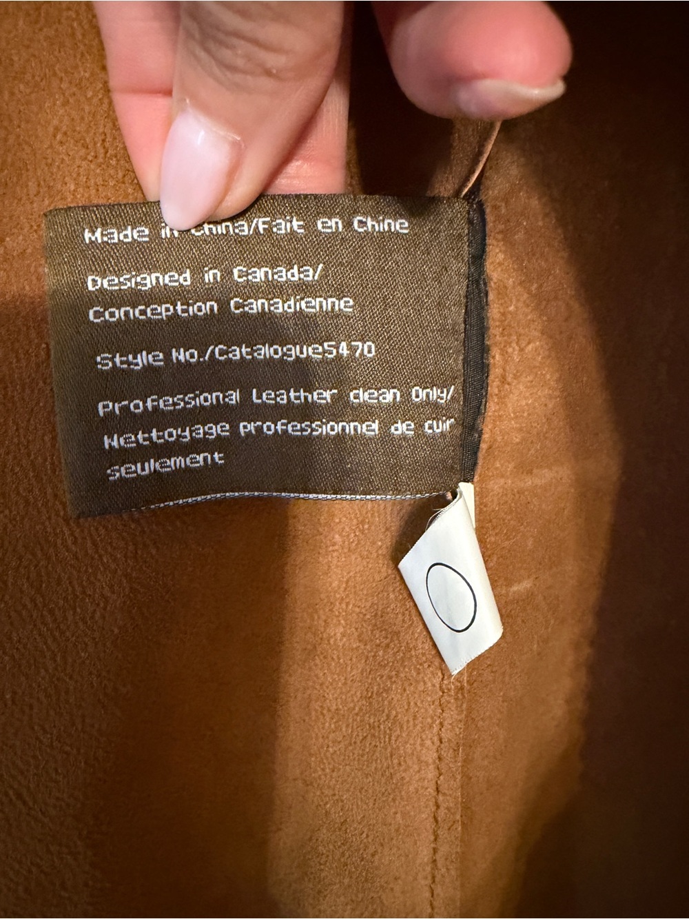 Danier Two-Tone Brown Leather & Suede feel inside Open Front Jacket - Picture 5 of 6
